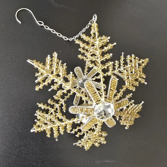 Gold Snowflake Ornament - Picture 7 of 9